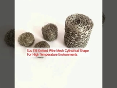 Sus 316 উচ্চ তাপমাত্রা পরিবেশে জন্য বোনা তারের জাল সিলিন্ডারিক আকৃতি