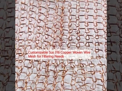 কাস্টমাইজযোগ্য সুস 316 তামা বোনা তারের জাল ফিল্টারিং চাহিদা জন্য