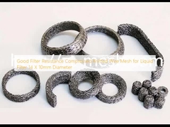 ভাল ফিল্টার প্রতিরোধের তরল ফিল্টার জন্য সংকুচিত বোনা তারের জাল 14 X 10mm ব্যাসার্ধ