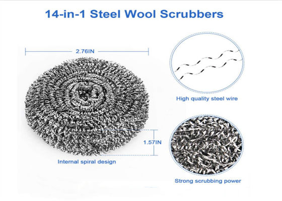 ডায়া 6 * 6 মিমি 9 জি স্ক্রাবার ক্লিনিং বল স্টেইনলেস স্টিল রান্নাঘর সরঞ্জাম