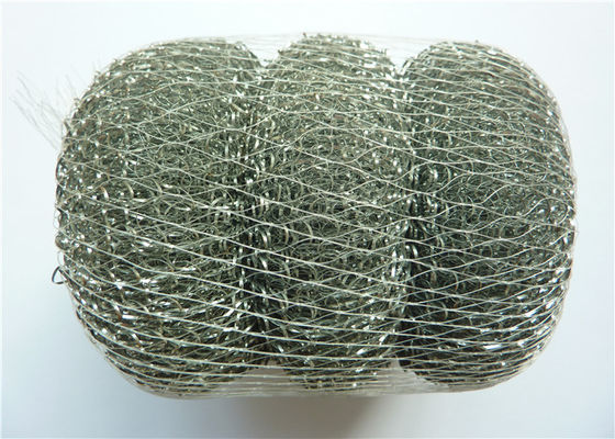 ভারী দায়িত্ব 410 স্টেইনলেস স্টিল ক্লিনিং বল 50 জি গন্ধ প্রুফ প্যান স্ক্রাবার