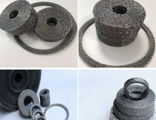 60 * 40 * 20 মিমি বোনা তারের জাল গ্যাসকেট শকপ্রুফ 30 মিমি অটোমোবাইল মাফলারগুলির জন্য